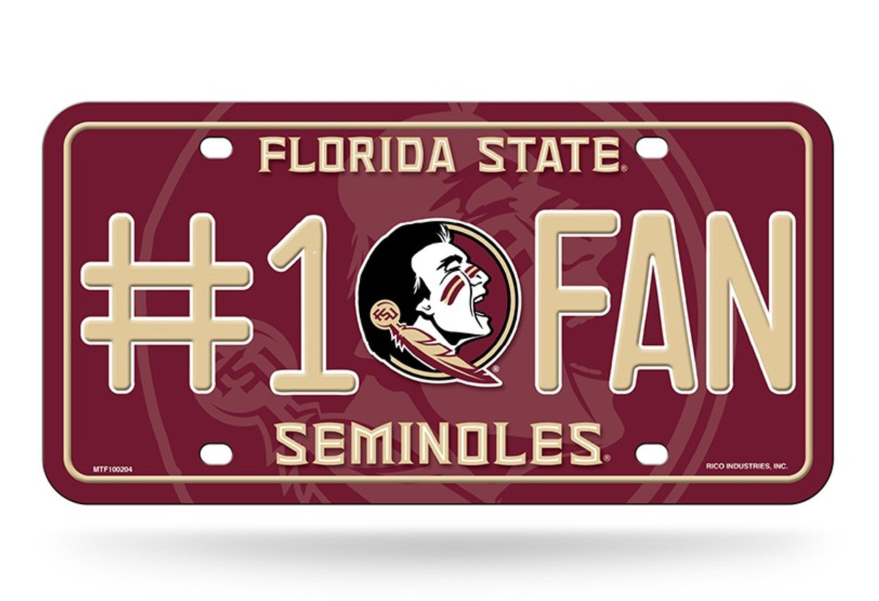 Florida State Seminoles License Plate #1 Fan - Sports Collectibles, Sports Memorabilia, Sports Fan Shop, Sports Gifts