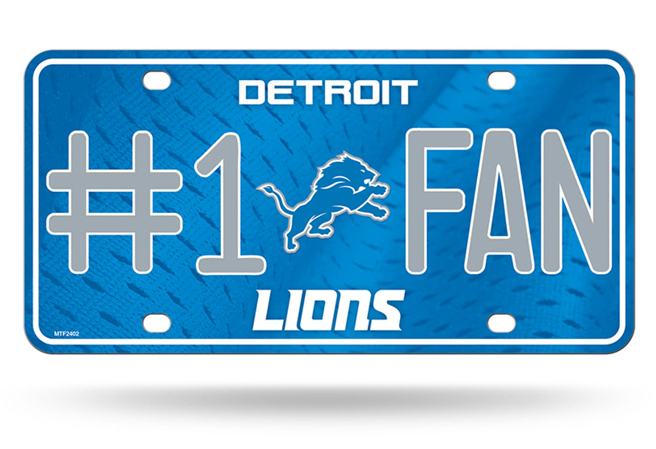 Detroit Lions License Plate #1 Fan - Sports Collectibles, Sports Memorabilia, Sports Fan Shop, Sports Gifts