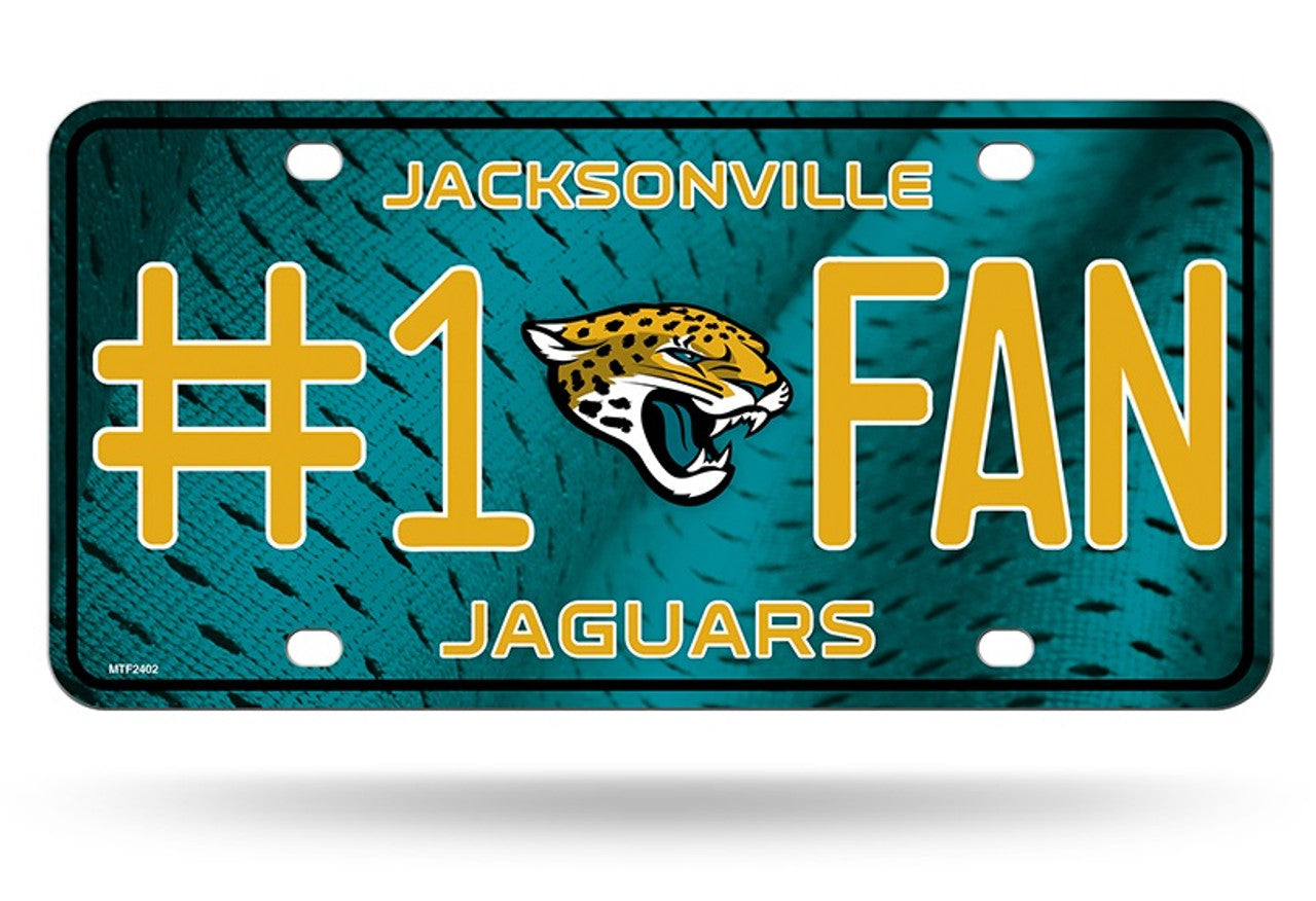 Jacksonville Jaguars License Plate #1 Fan - Sports Collectibles, Sports Memorabilia, Sports Fan Shop, Sports Gifts