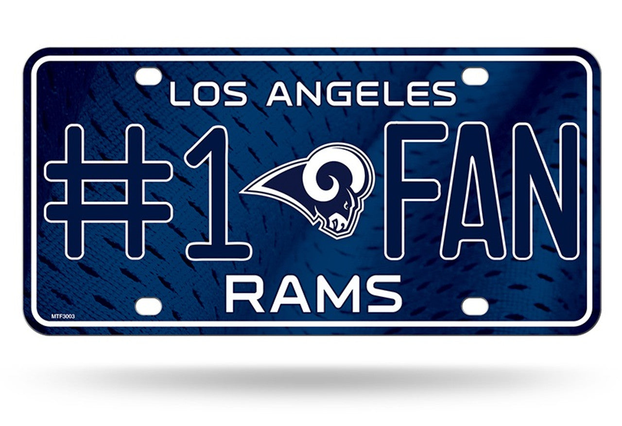 Los Angeles Rams License Plate #1 Fan - Sports Collectibles, Sports Memorabilia, Sports Fan Shop, Sports Gifts