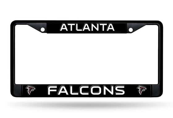 Atlanta Falcons License Plate Frame Chrome Black - 757 Sports Collectibles