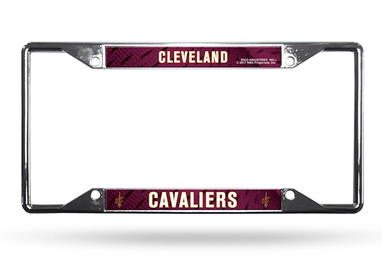 Cleveland Cavaliers License Plate Frame Chrome EZ View - Special Order - Sports Collectibles, Sports Memorabilia, Sports Fan Shop, Sports Gifts