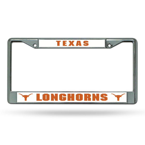 Texas Longhorns License Plate Frame Chrome - Sports Collectibles, Sports Memorabilia, Sports Fan Shop, Sports Gifts