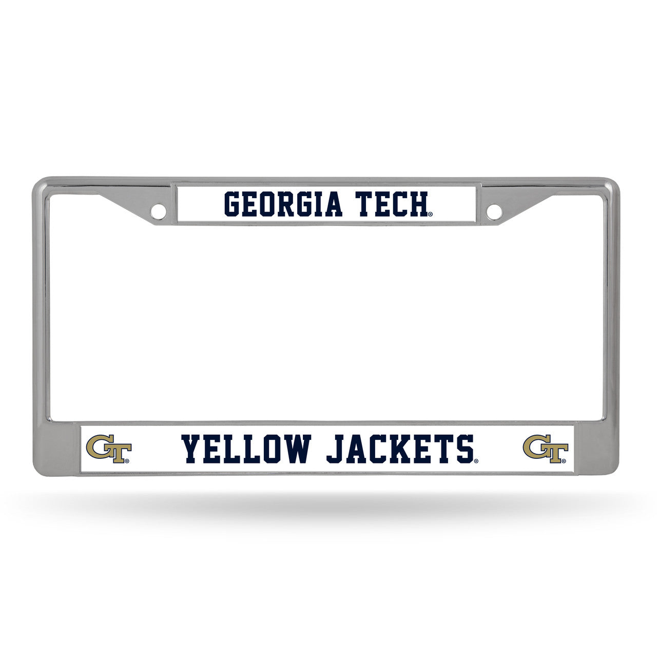 Georgia Tech Yellow Jackets License Plate Frame Chrome Alternate - Sports Collectibles, Sports Memorabilia, Sports Fan Shop, Sports Gifts