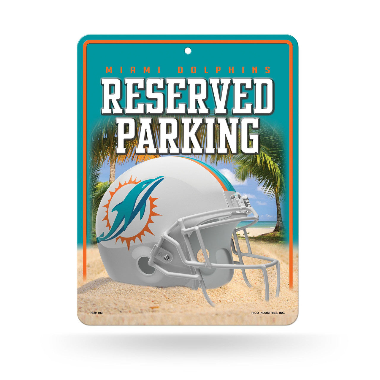 Miami Dolphins Sign Metal Parking - Special Order - Sports Collectibles, Sports Memorabilia, Sports Fan Shop, Sports Gifts