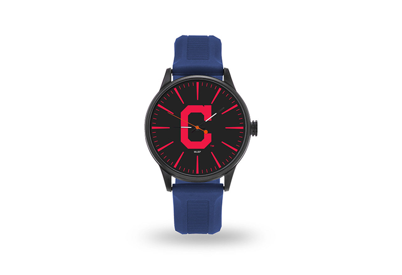 Cleveland Indians Watch Men's Cheer Style with Navy Watch Band - Sports Collectibles, Sports Memorabilia, Sports Fan Shop, Sports Gifts