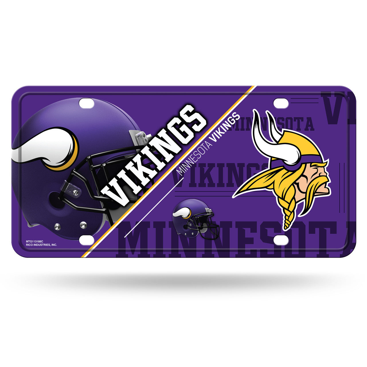 Minnesota Vikings License Plate Metal - Sports Collectibles, Sports Memorabilia, Sports Fan Shop, Sports Gifts