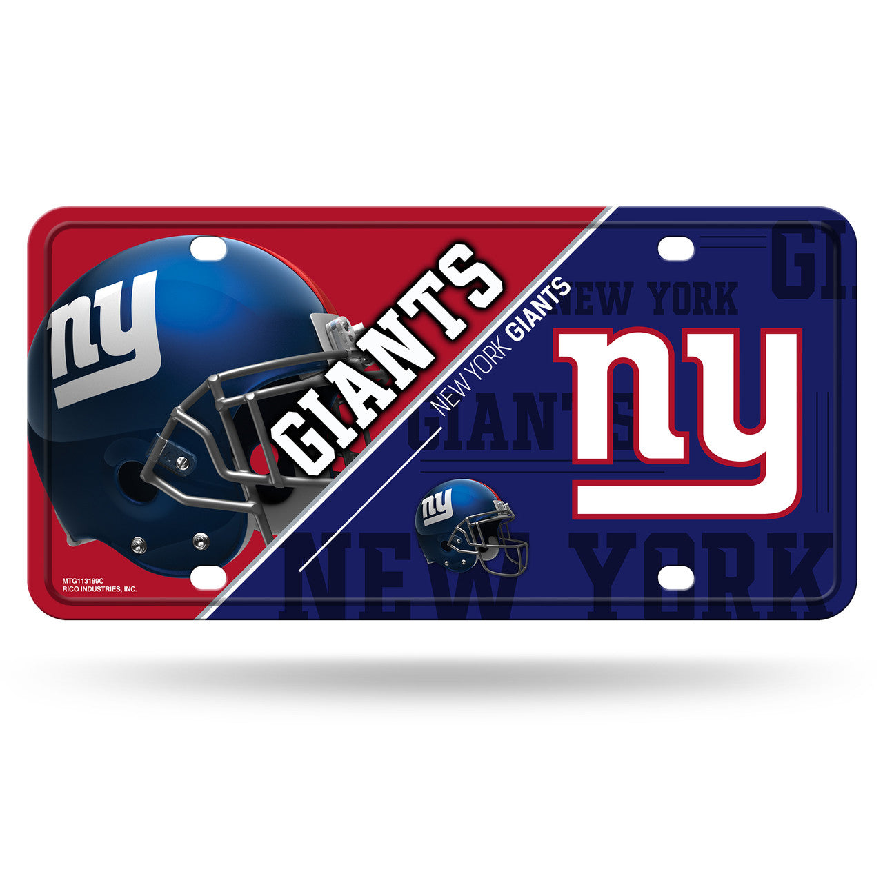 New York Giants License Plate Metal - Sports Collectibles, Sports Memorabilia, Sports Fan Shop, Sports Gifts