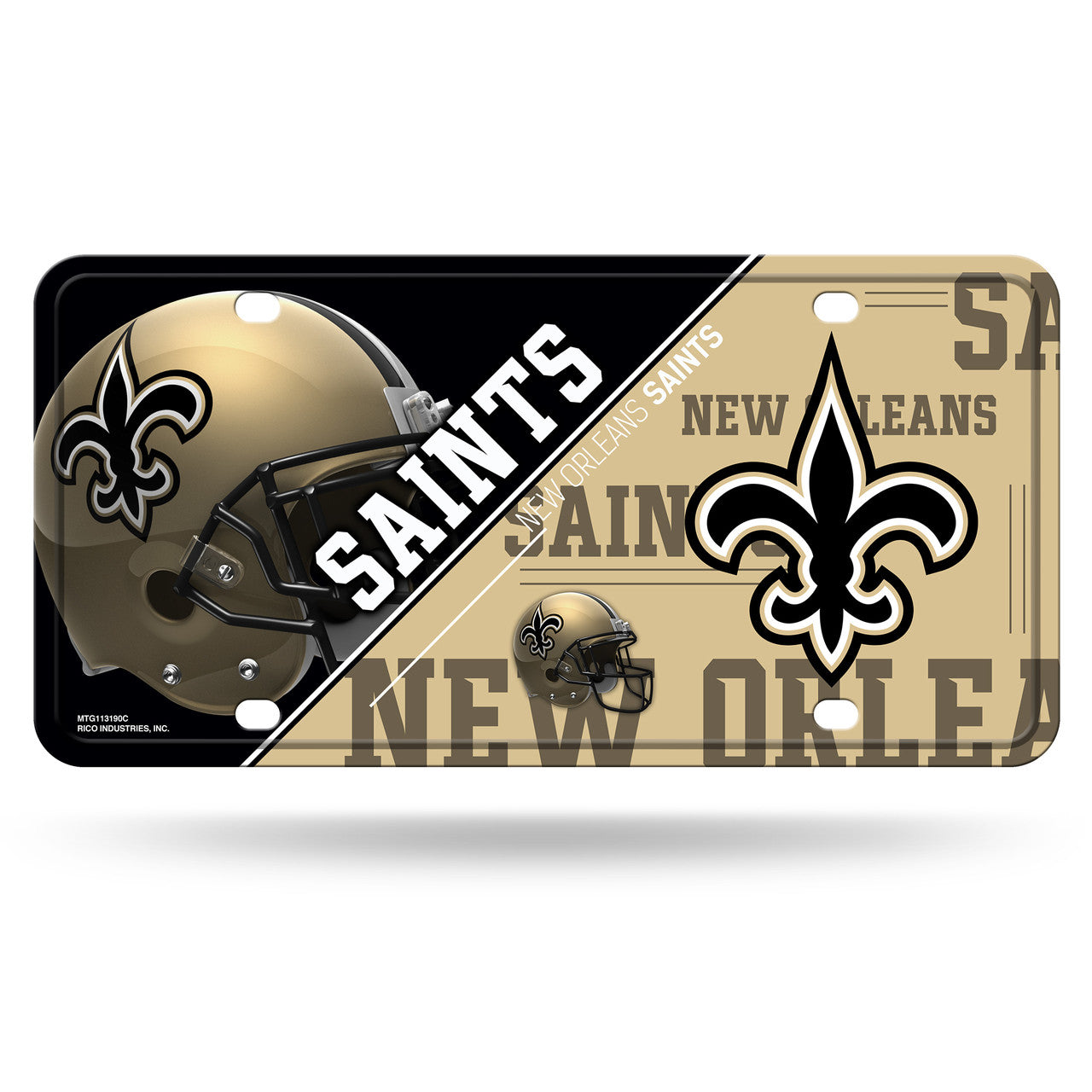 New Orleans Saints License Plate Metal - Sports Collectibles, Sports Memorabilia, Sports Fan Shop, Sports Gifts
