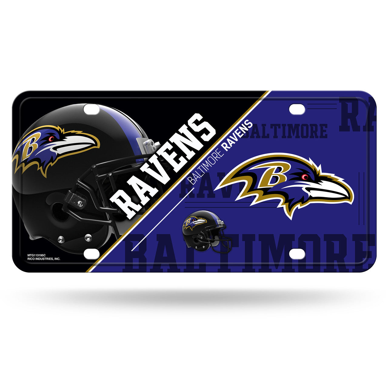 Baltimore Ravens License Plate Metal - Sports Collectibles, Sports Memorabilia, Sports Fan Shop, Sports Gifts