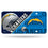 Los Angeles Chargers License Plate Metal - Sports Collectibles, Sports Memorabilia, Sports Fan Shop, Sports Gifts