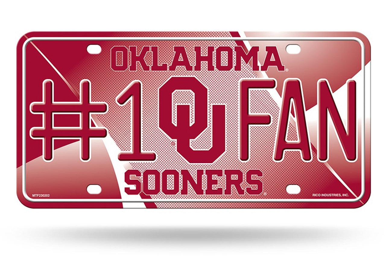 Oklahoma Sooners License Plate #1 Fan Alternate - Special Order - Sports Collectibles, Sports Memorabilia, Sports Fan Shop, Sports Gifts