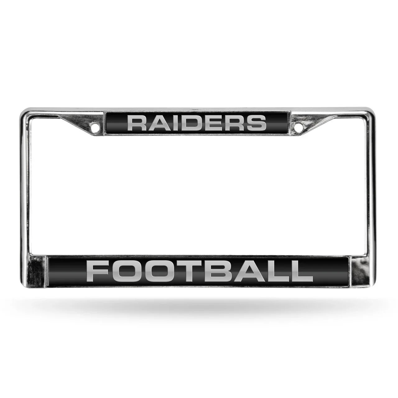 Las Vegas Raiders License Plate Frame Laser Cut Chrome Alternate - 757 Sports Collectibles