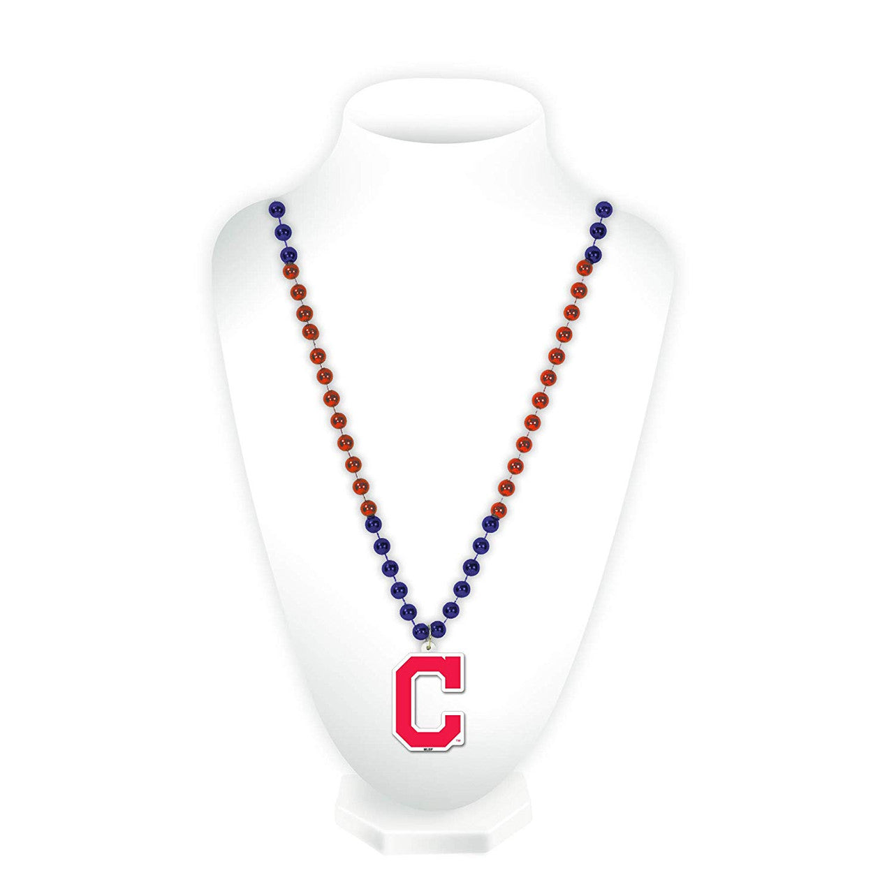 Cleveland Indians Beads with Medallion Mardi Gras Style C Logo - Special Order - Sports Collectibles, Sports Memorabilia, Sports Fan Shop, Sports Gifts