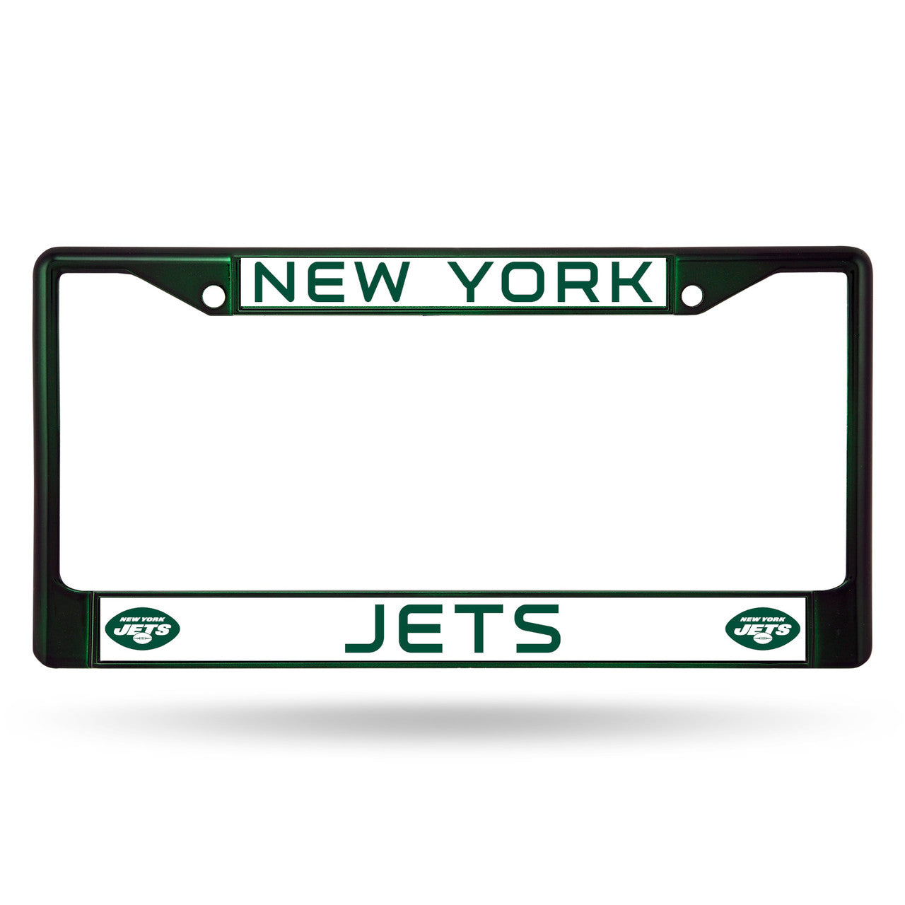 New York Jets License Plate Frame Metal Dark Green - Sports Collectibles, Sports Memorabilia, Sports Fan Shop, Sports Gifts