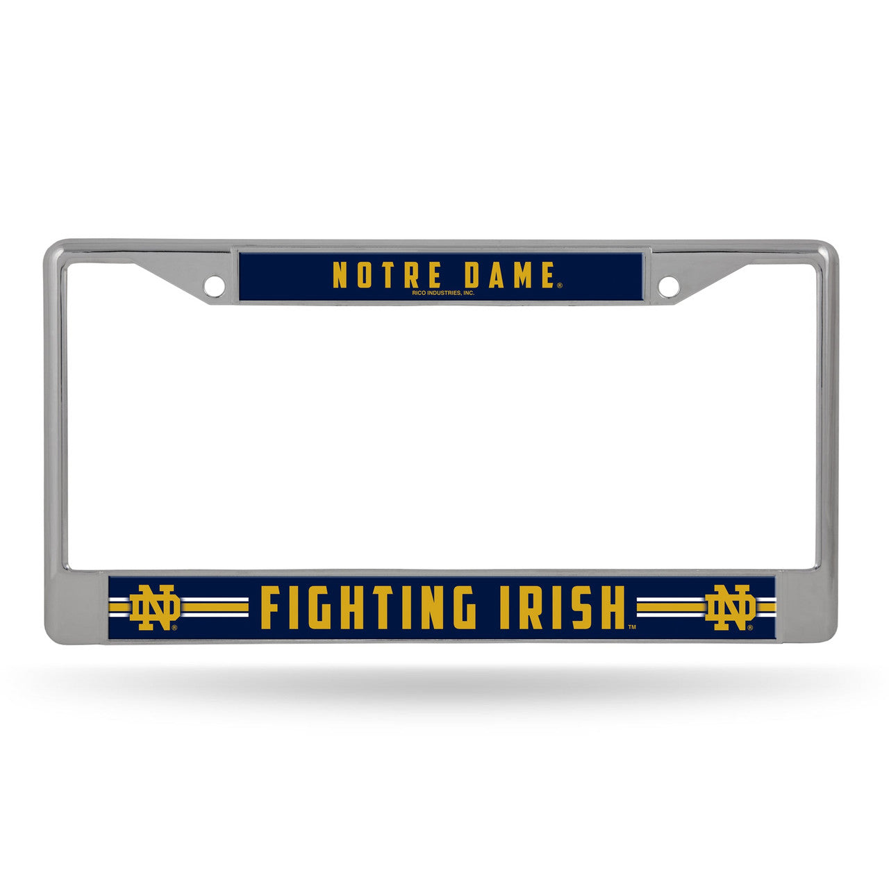 Notre Dame Fighting Irish License Plate Frame Chrome Printed Insert - Sports Collectibles, Sports Memorabilia, Sports Fan Shop, Sports Gifts
