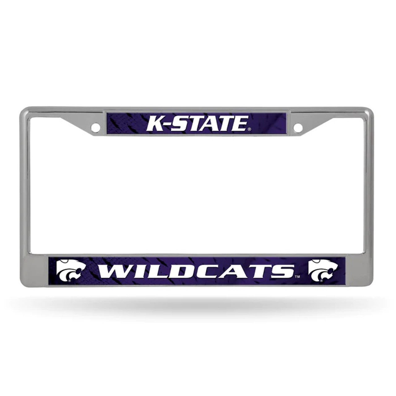 Kansas State Wildcats License Plate Frame Chrome Printed Insert - Sports Collectibles, Sports Memorabilia, Sports Fan Shop, Sports Gifts