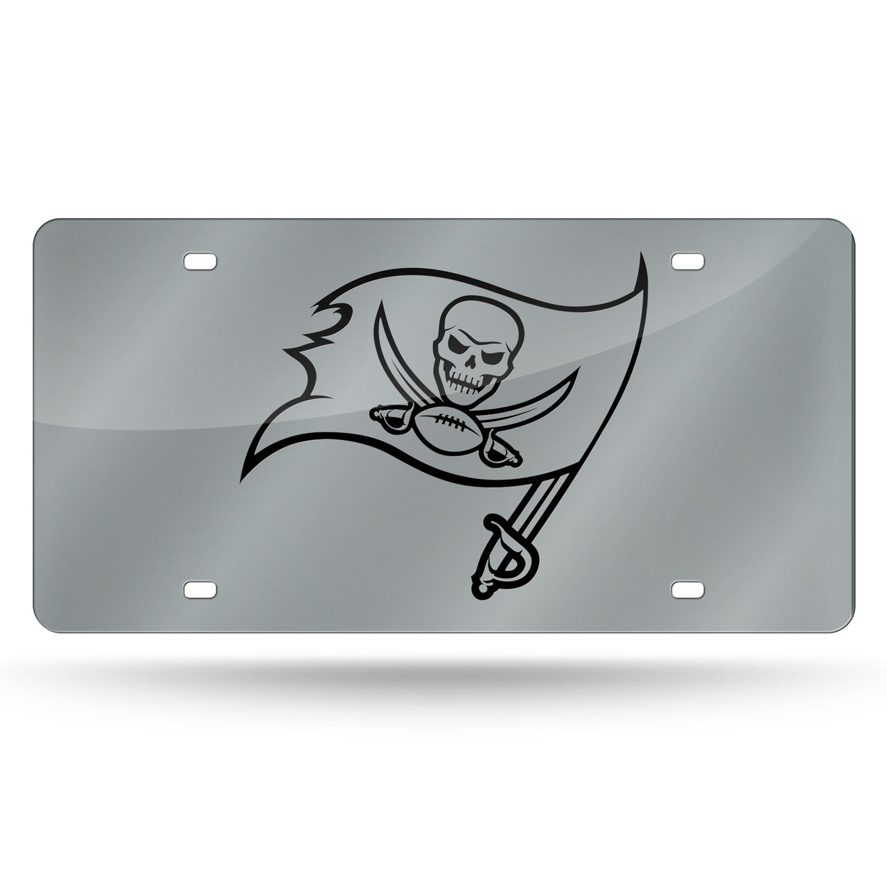 Tampa Bay Buccaneers License Plate Laser Cut Silver - Sports Collectibles, Sports Memorabilia, Sports Fan Shop, Sports Gifts