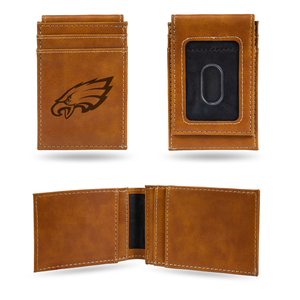 Philadelphia Eagles Wallet Front Pocket Laser Engraved - Sports Collectibles, Sports Memorabilia, Sports Fan Shop, Sports Gifts