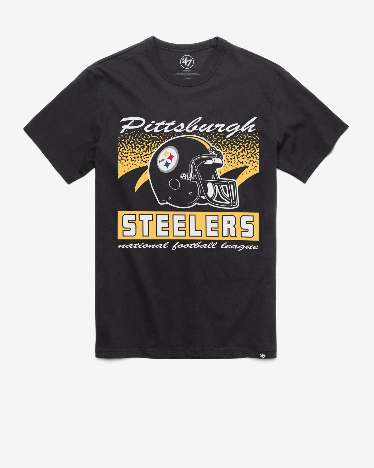 Pittsburgh Steelers Blk HISTORIC VINTAGE SHARK TOOTH T-SHIRT - Sports Gifts, Sports Memorabilia, Sports Collectibles, Fan Shop
