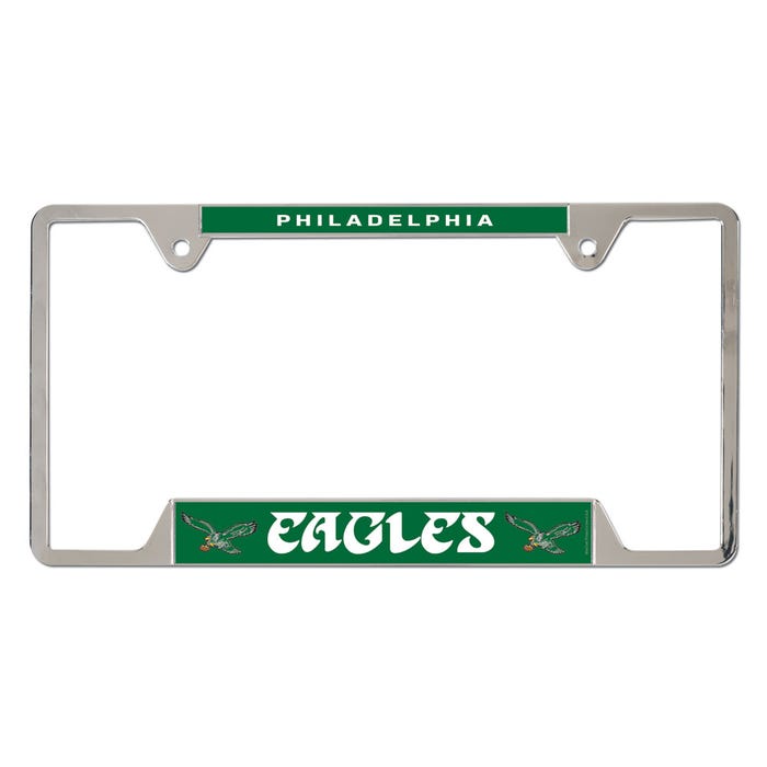 Philadelphia Eagles / Classic Logo Retro Metal License Plate Frame - Sports Collectibles, Sports Memorabilia, Sports Fan Shop, Sports Gifts