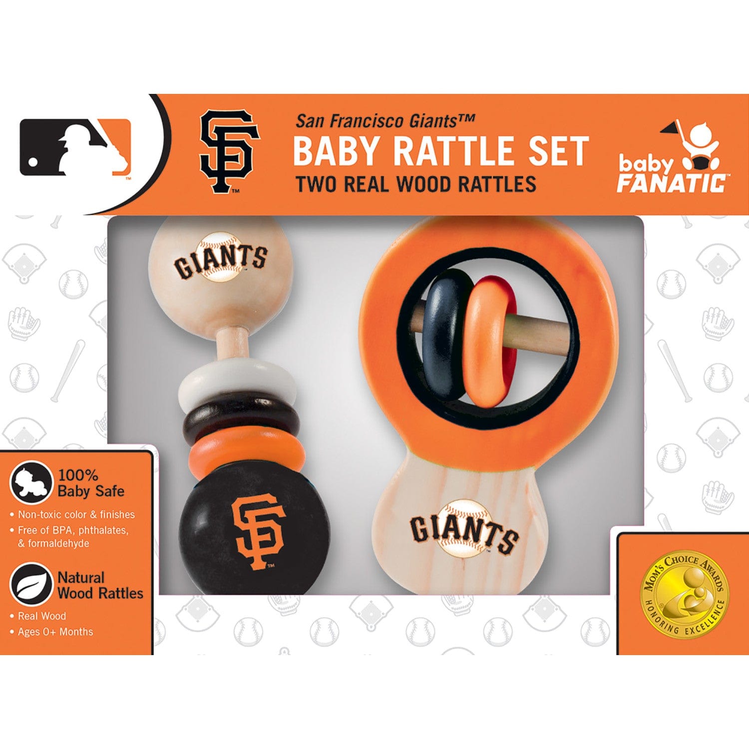 San Francisco Giants Baby Rattles 2-Pack - Sports Gifts, Sports Memorabilia, Sports Collectibles, Fan Shop