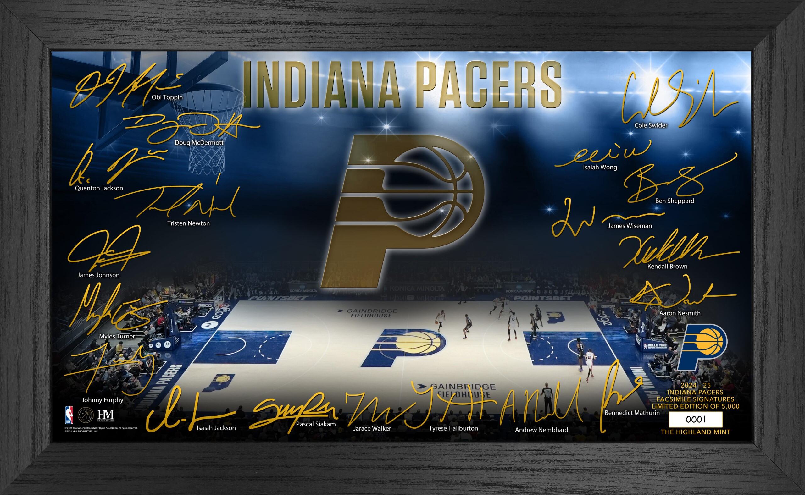 Indiana Pacers 2024-25 Signature Court - Sports Collectibles, Sports Memorabilia, Sports Fan Shop, Sports Gifts