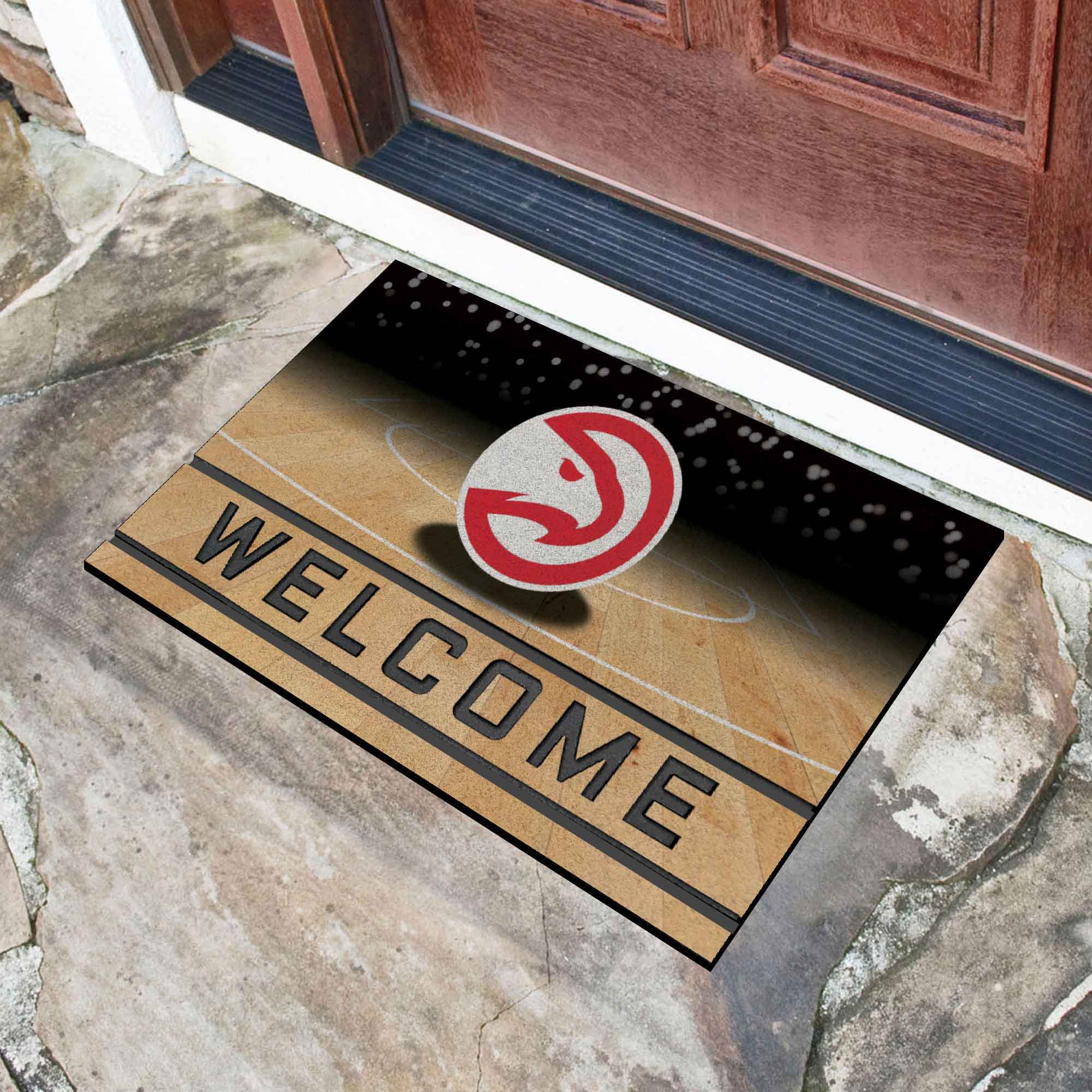 NBA - Atlanta Hawks Crumb Rubber Door Mat - Sports Gifts, Sports Memorabilia, Sports Collectibles, Fan Shop