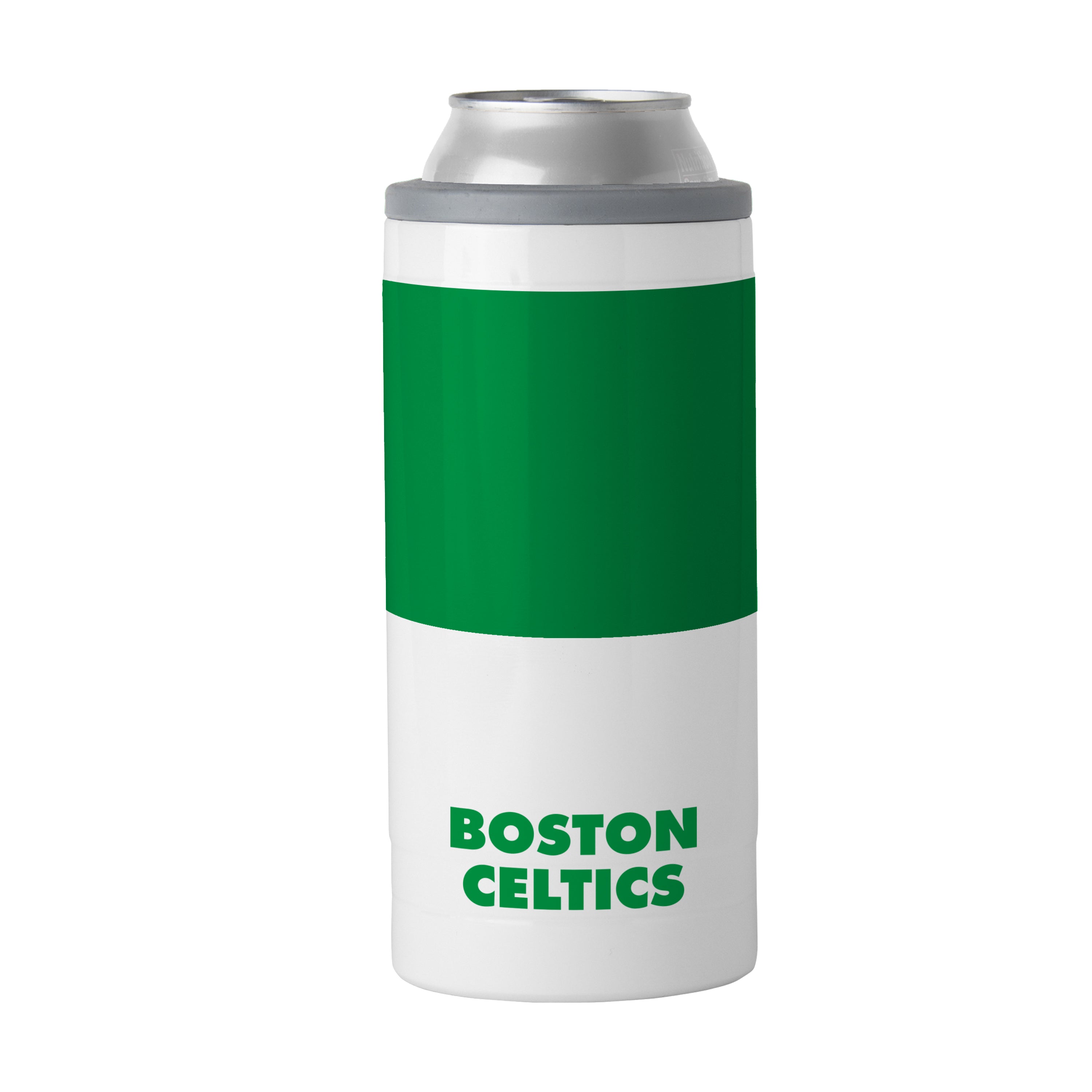 Boston Celtics Colorblock 12oz Slim Can Coolie - Sports Gifts, Sports Memorabilia, Sports Collectibles, Fan Shop