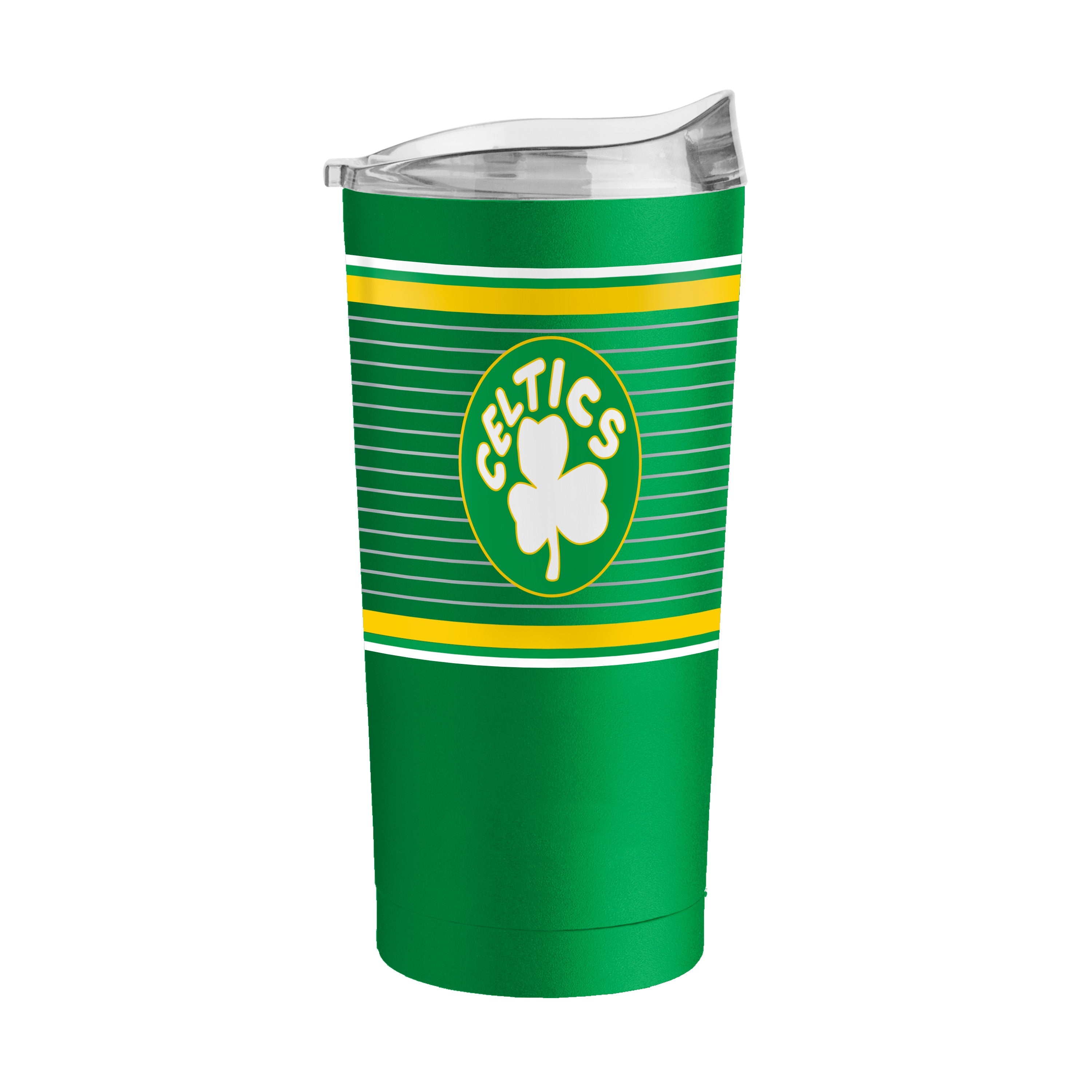 Boston Celtics 20oz Retro Stripe Powder Coat Tumbler - Sports Gifts, Sports Memorabilia, Sports Collectibles, Fan Shop