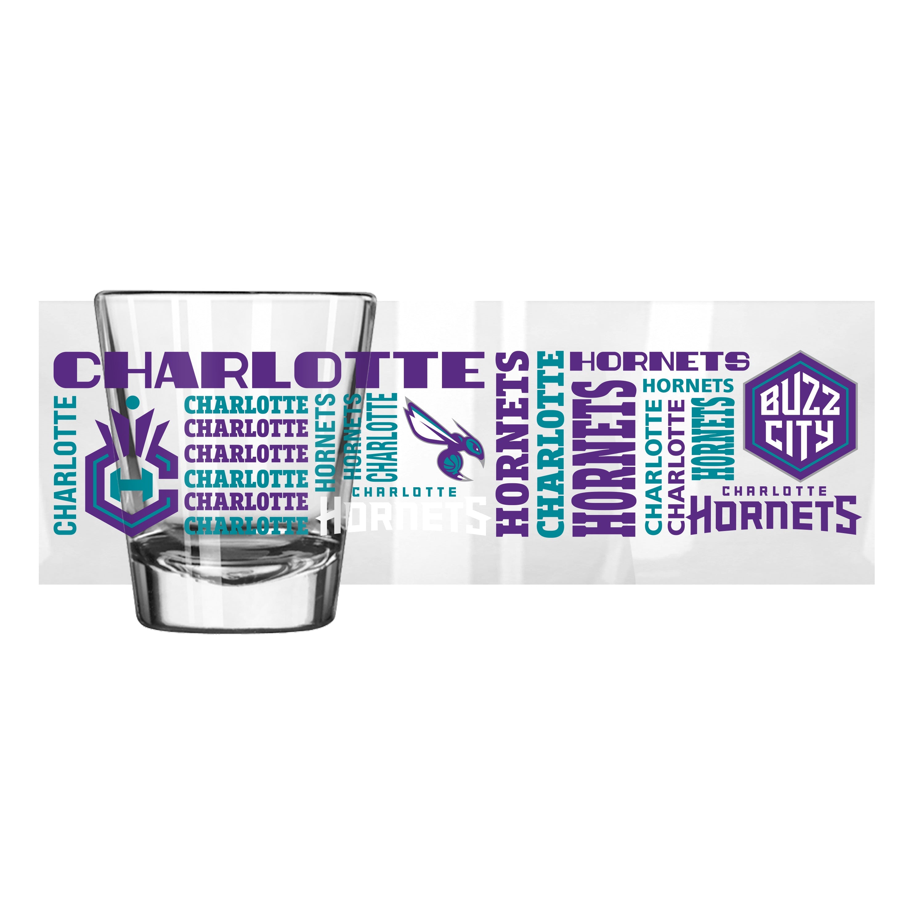 Charlotte Hornets 2oz Spirit Shot Glass - Sports Gifts, Sports Memorabilia, Sports Collectibles, Fan Shop