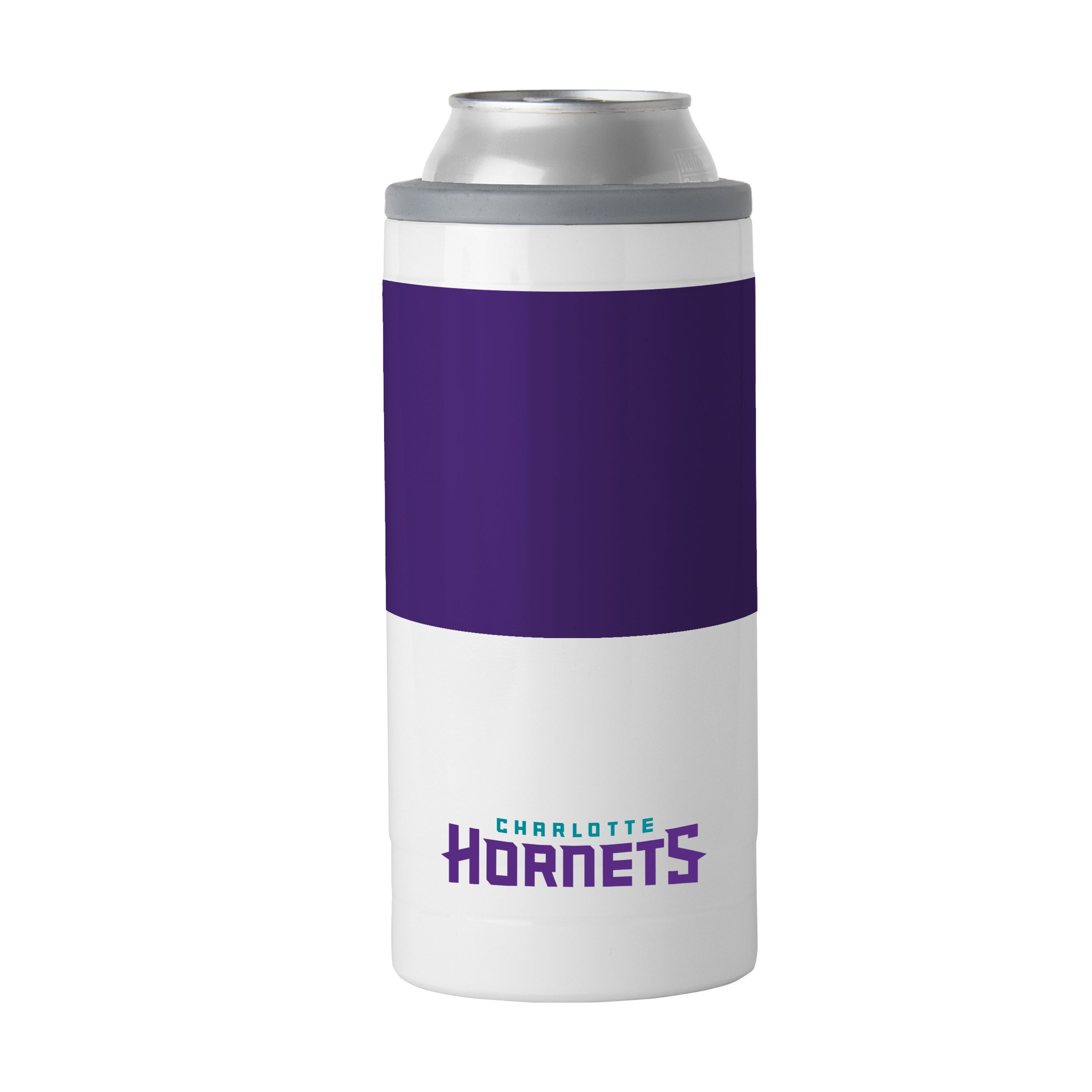 Charlotte Hornets 12oz Colorblock Slim Can Coolie - Sports Gifts, Sports Memorabilia, Sports Collectibles, Fan Shop