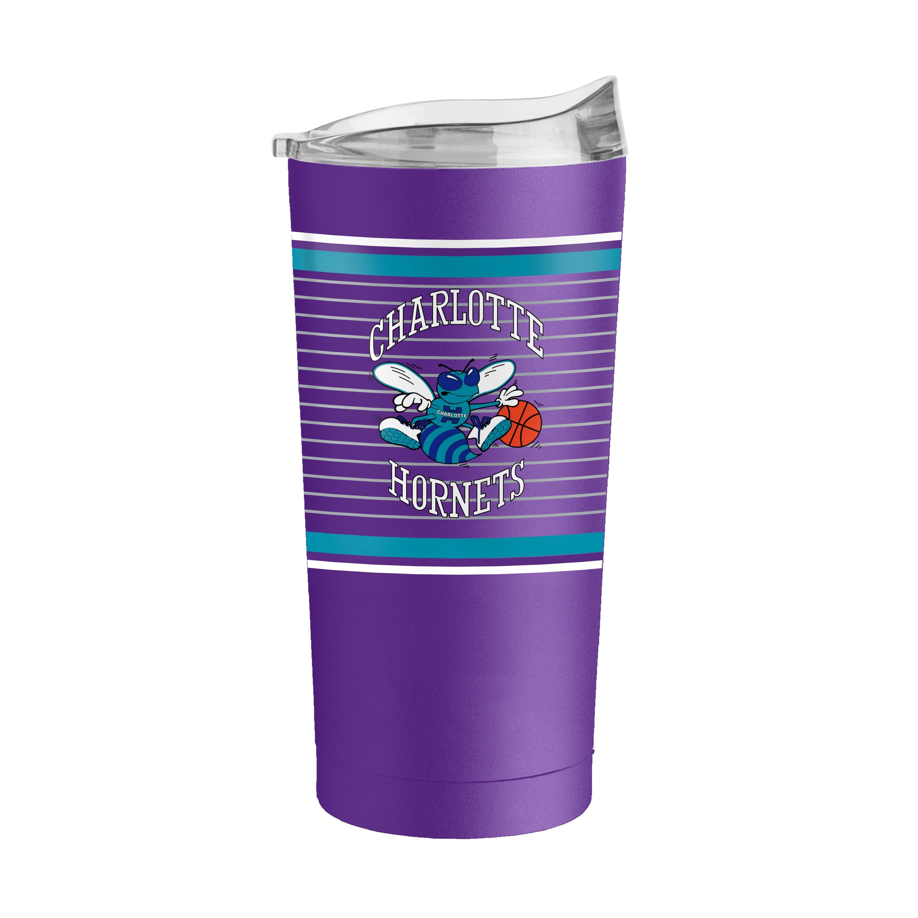 Charlotte Hornets 20oz Retro Stripe Powder Coat Tumbler - Sports Gifts, Sports Memorabilia, Sports Collectibles, Fan Shop
