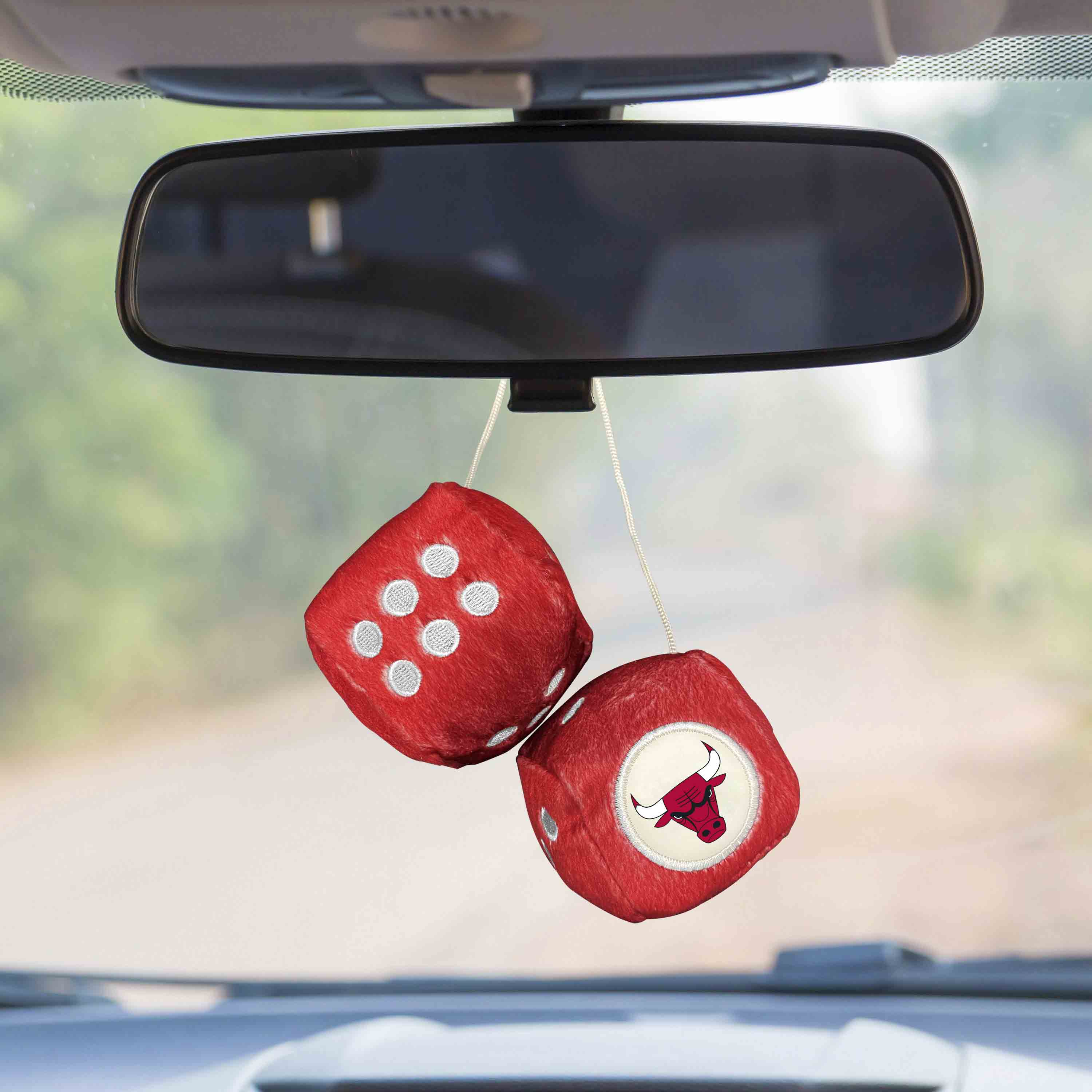 NBA - Chicago Bulls Fuzzy Dice - Sports Gifts, Sports Memorabilia, Sports Collectibles, Fan Shop