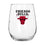 Chicago Bulls 16oz Satin Etch Curved Beverage Glass