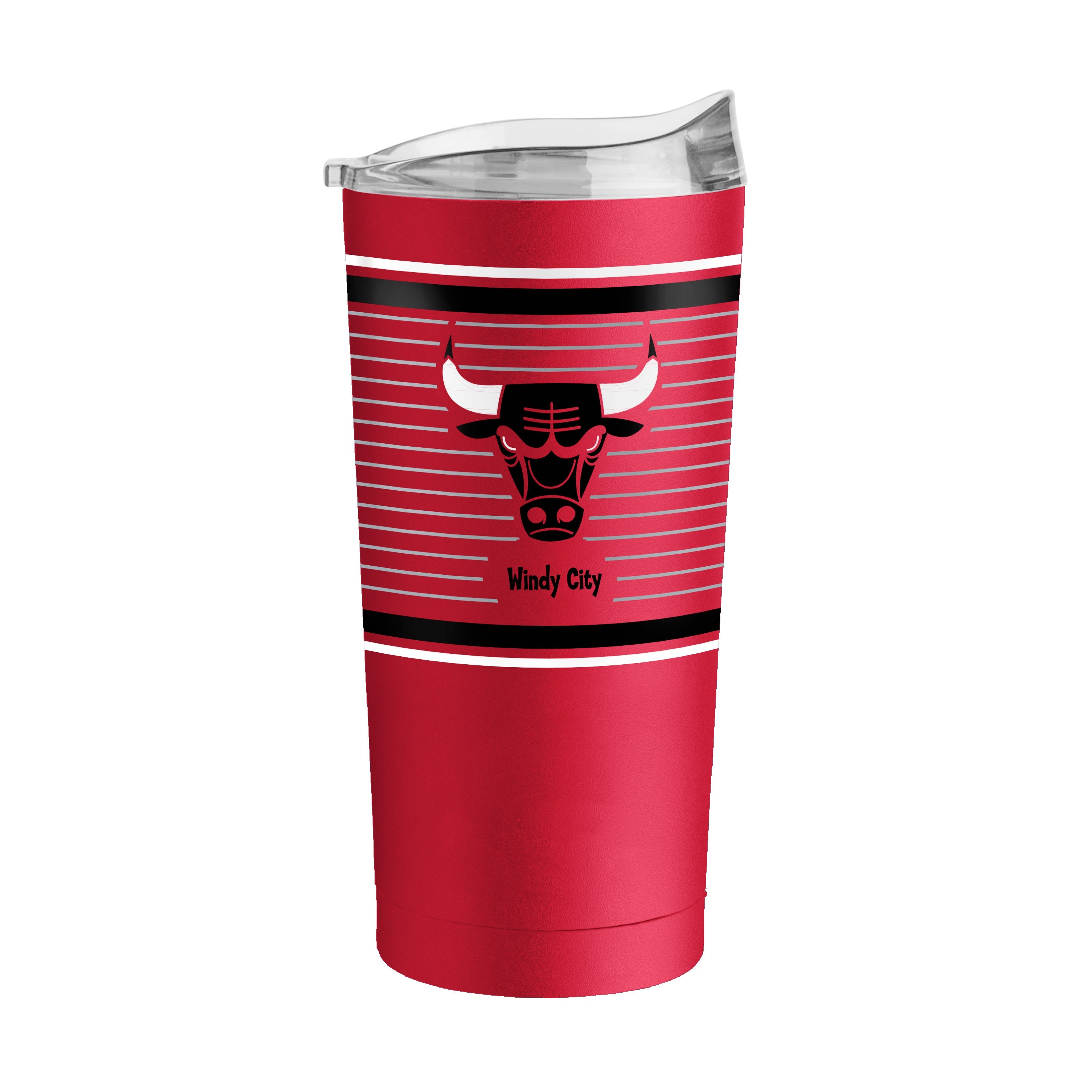 Chicago Bulls 20oz Retro Stripe Powder Coat Tumbler - Sports Gifts, Sports Memorabilia, Sports Collectibles, Fan Shop