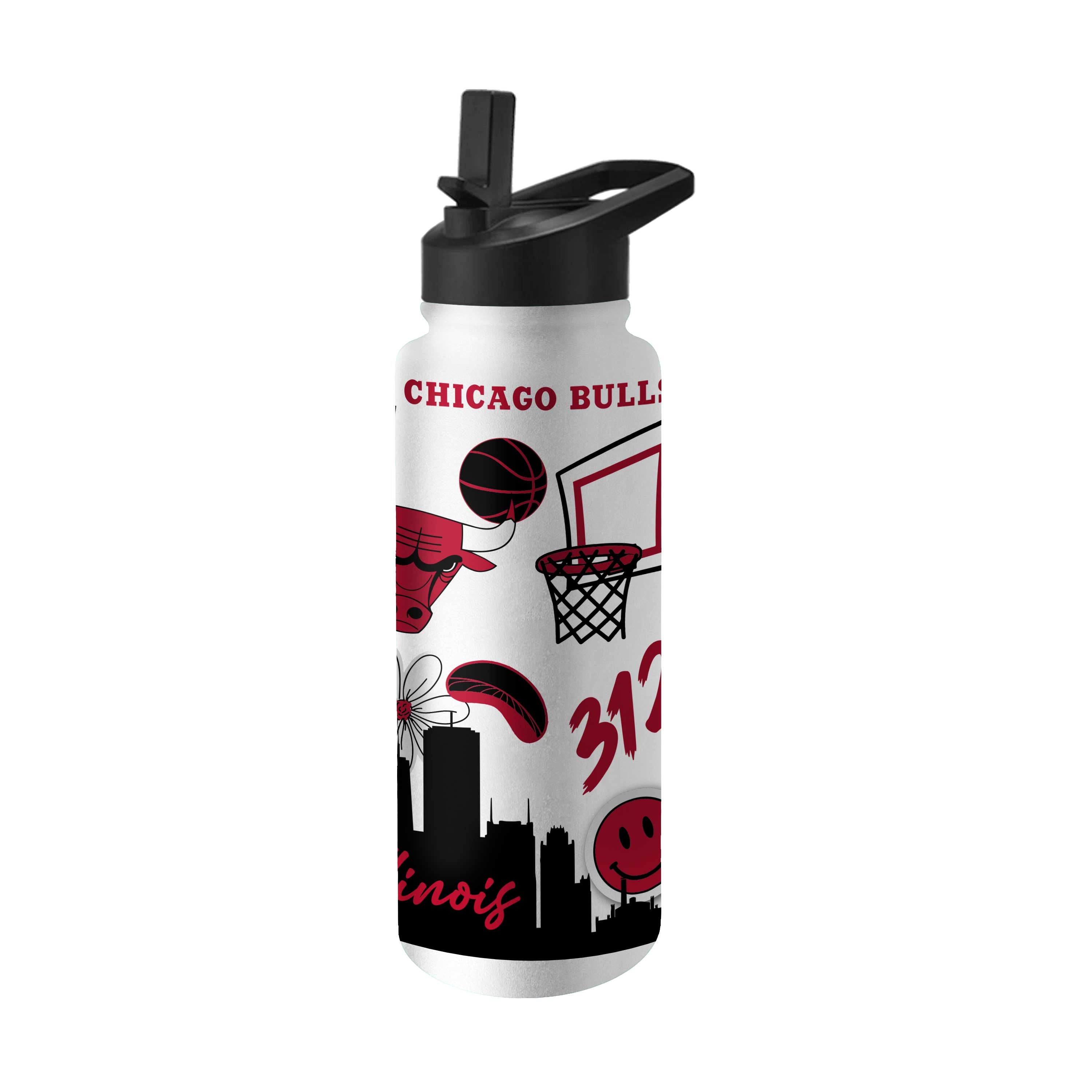 Chicago Bulls 34oz Native Quencher Bottle