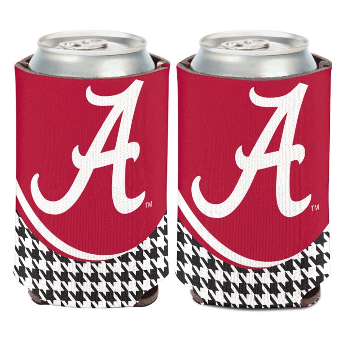 Alabama Crimson Tide /Houndstooth Can Cooler 12 oz. - Sports Collectibles, Sports Memorabilia, Sports Fan Shop, Sports Gifts