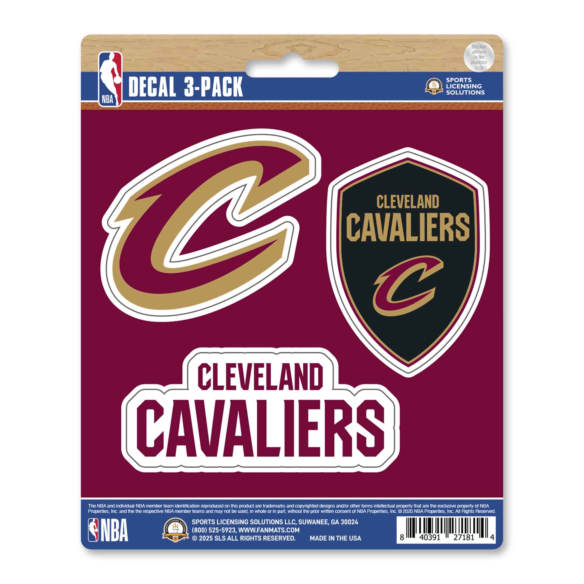 NBA - Cleveland Cavaliers Decal 3-pk