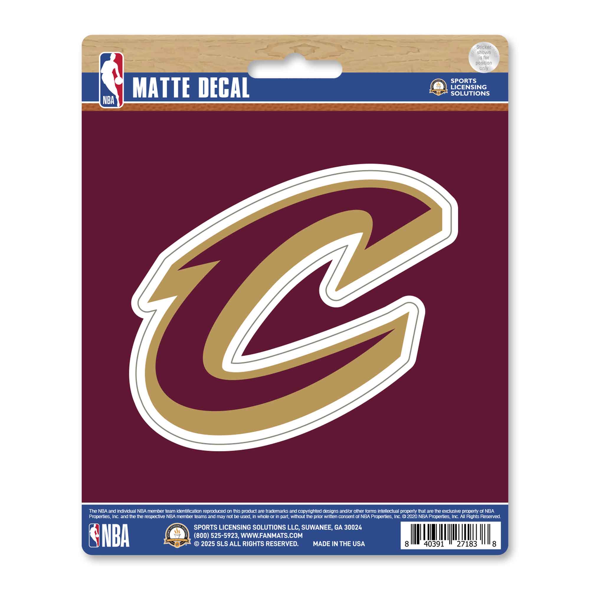 NBA - Cleveland Cavaliers Matte Decal