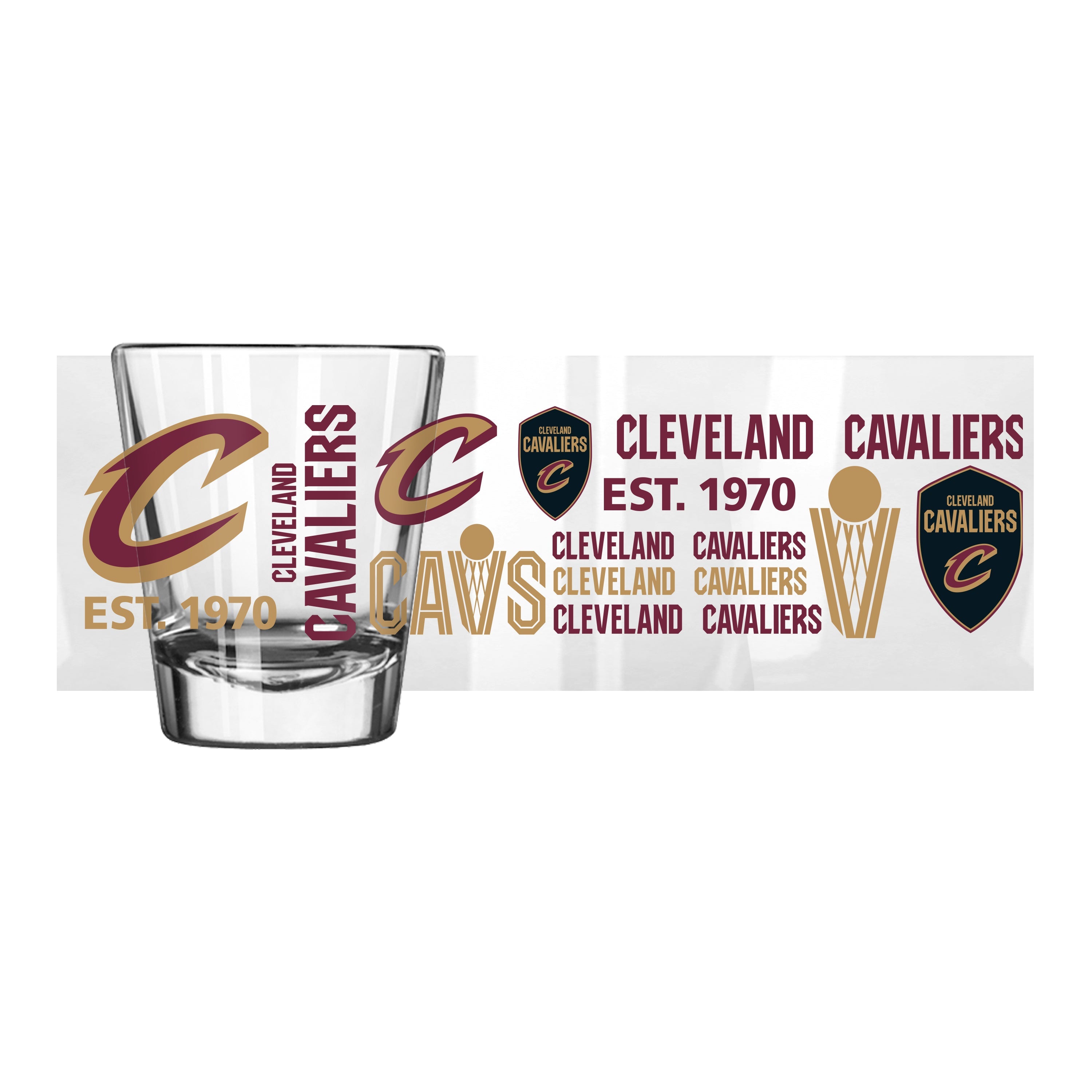 Cleveland Cavaliers 2oz Spirit Shot Glass - Sports Gifts, Sports Memorabilia, Sports Collectibles, Fan Shop