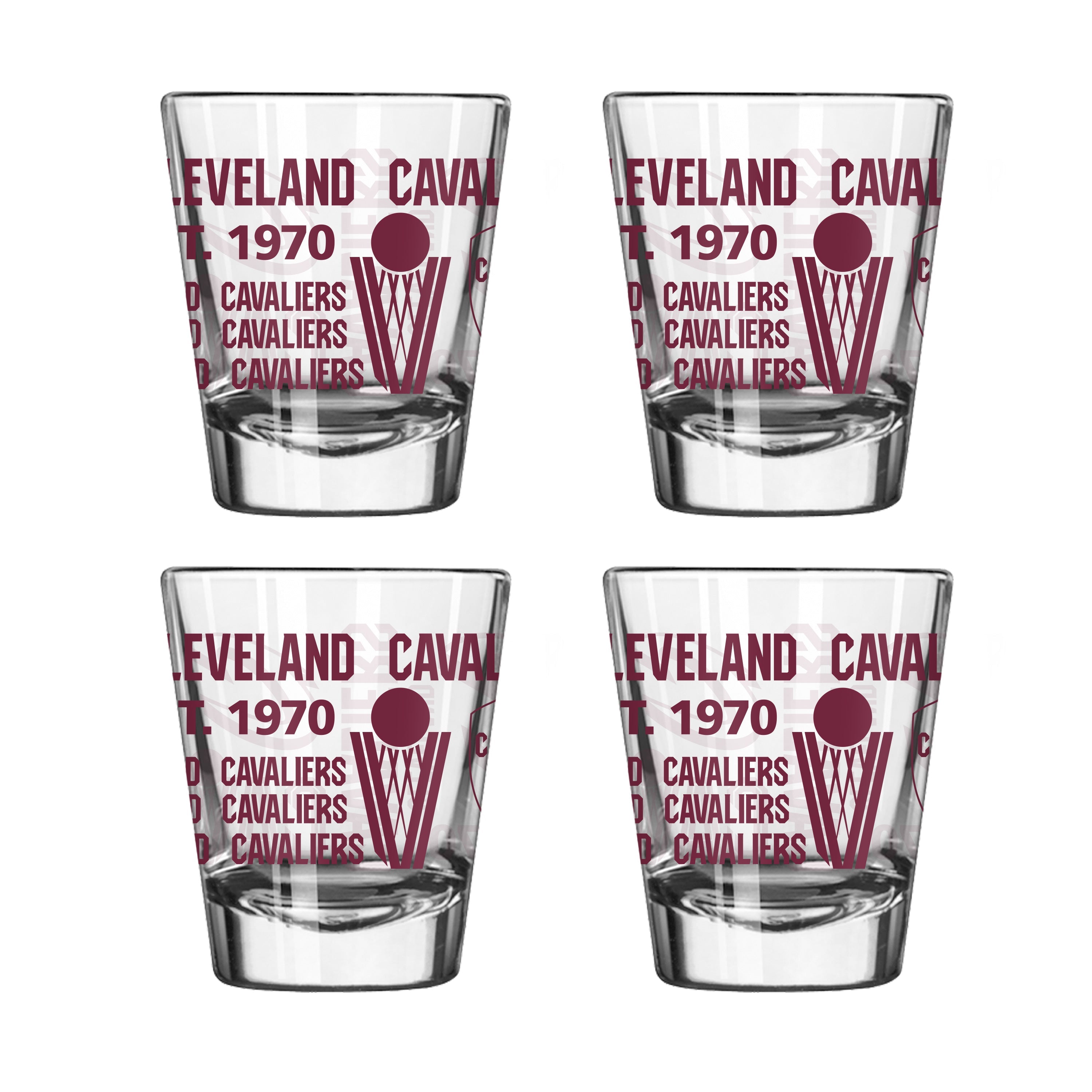 Cleveland Cavaliers 4pk Spirit 2oz Shot Glass