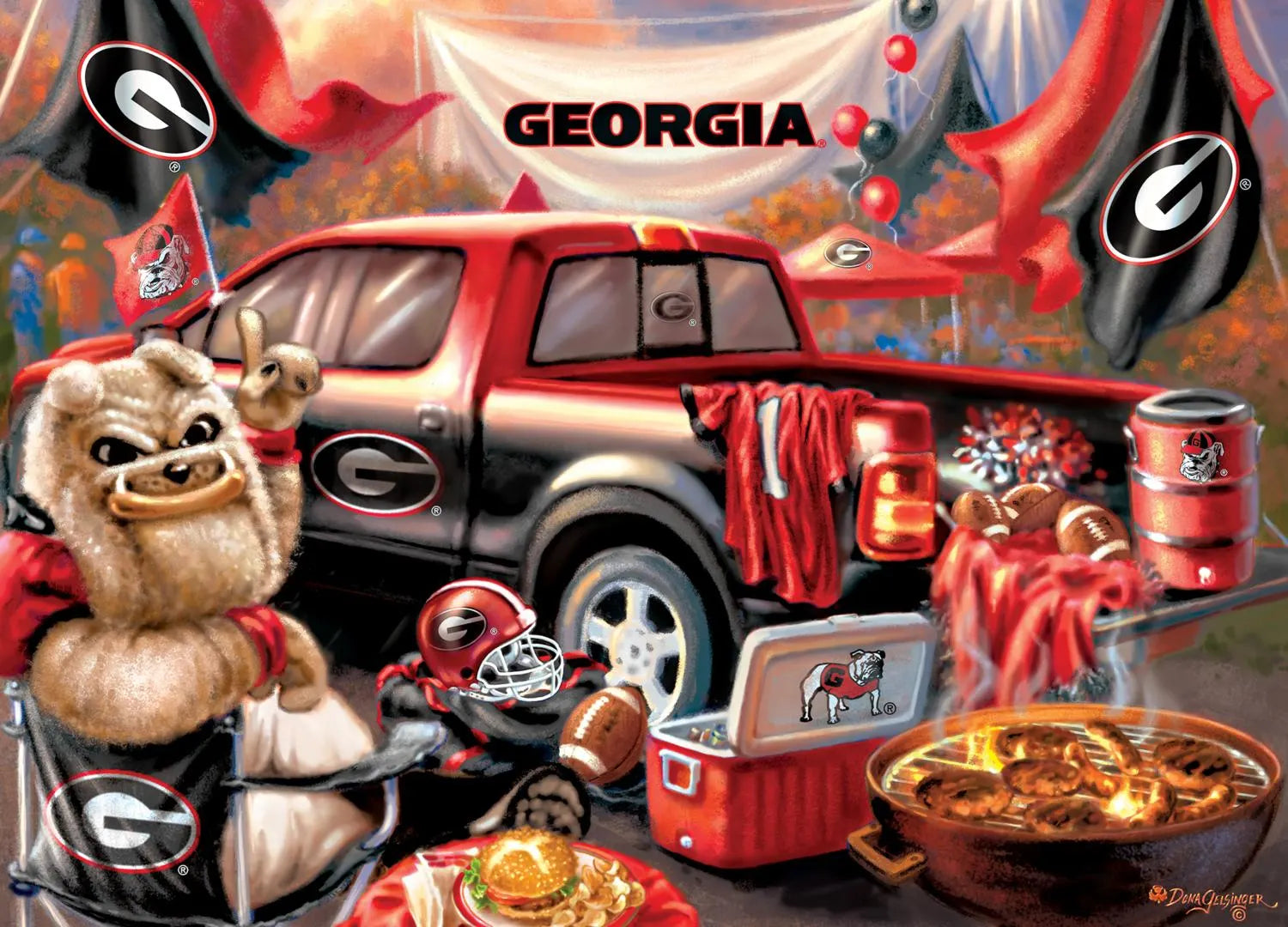 Georgia Bulldogs Puzzle 1000 Piece Gameday Design - Sports Gifts, Sports Memorabilia, Sports Collectibles, Fan Shop