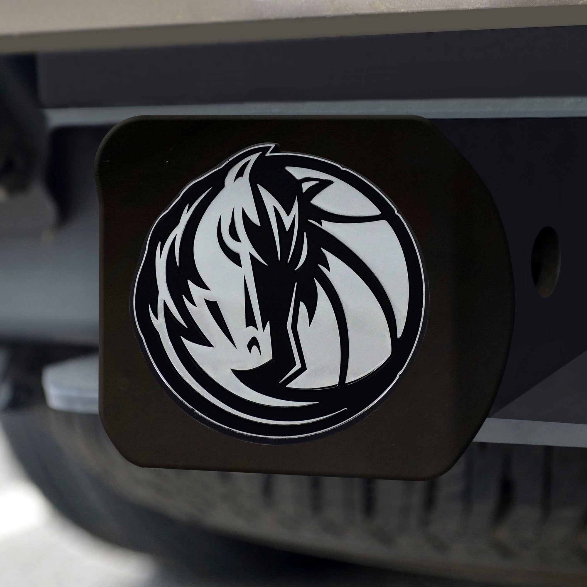 NBA - Dallas Mavericks Chrome on Black Hitch Cover - Sports Gifts, Sports Memorabilia, Sports Collectibles, Fan Shop