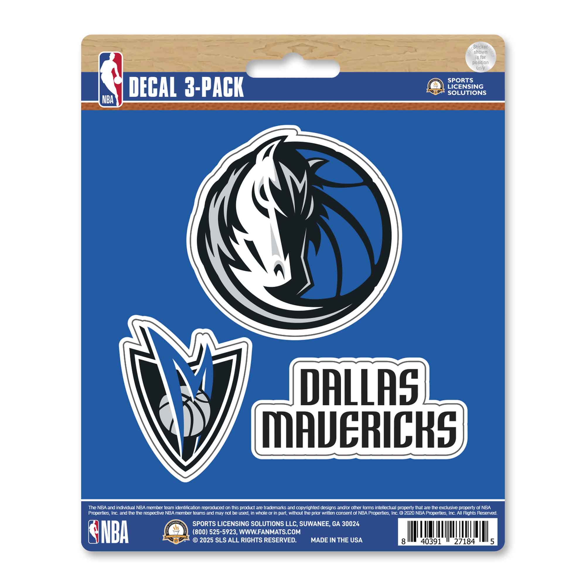 NBA - Dallas Mavericks Decal 3-pk