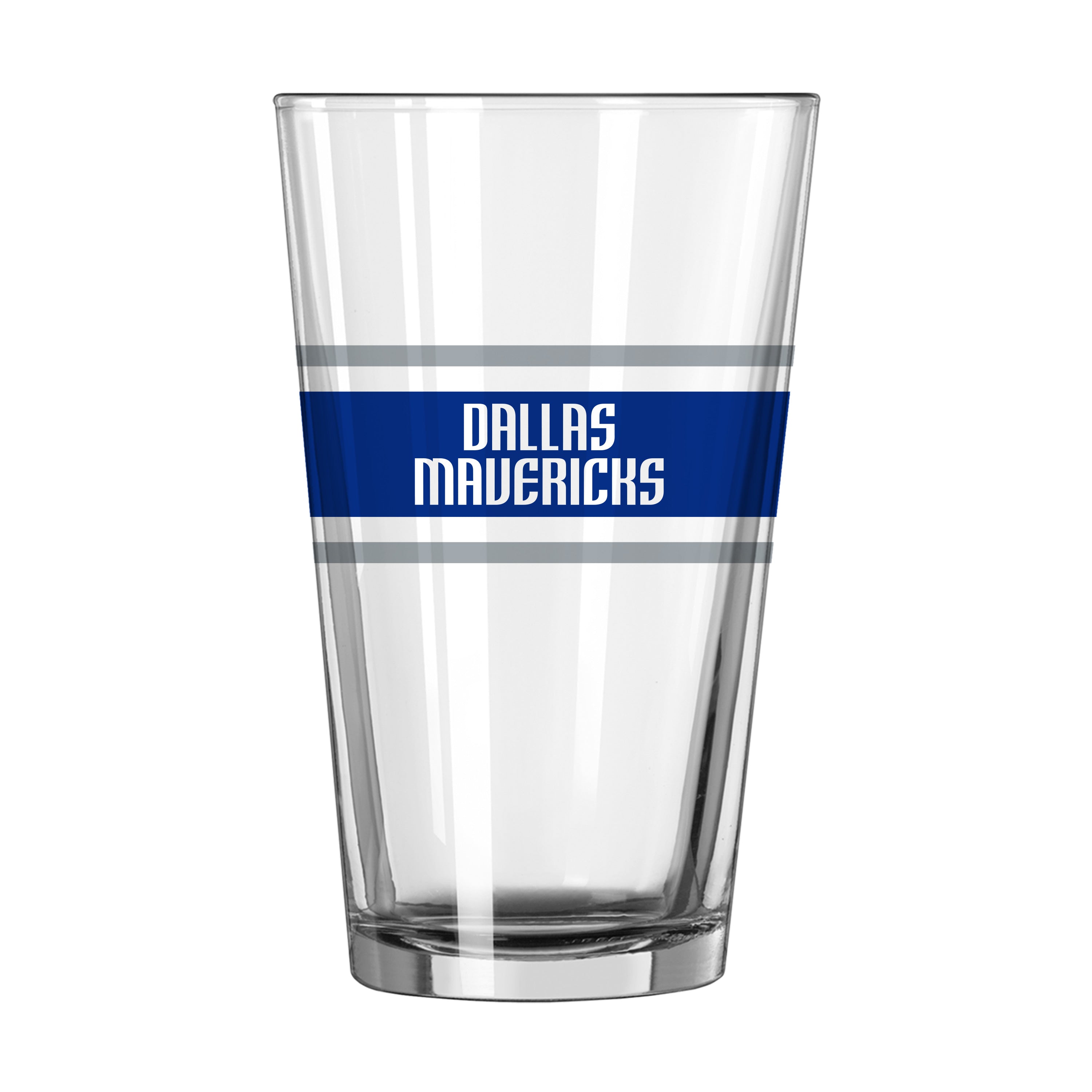 Dallas Mavericks 16oz Stripe Pint Glass - Sports Gifts, Sports Memorabilia, Sports Collectibles, Fan Shop