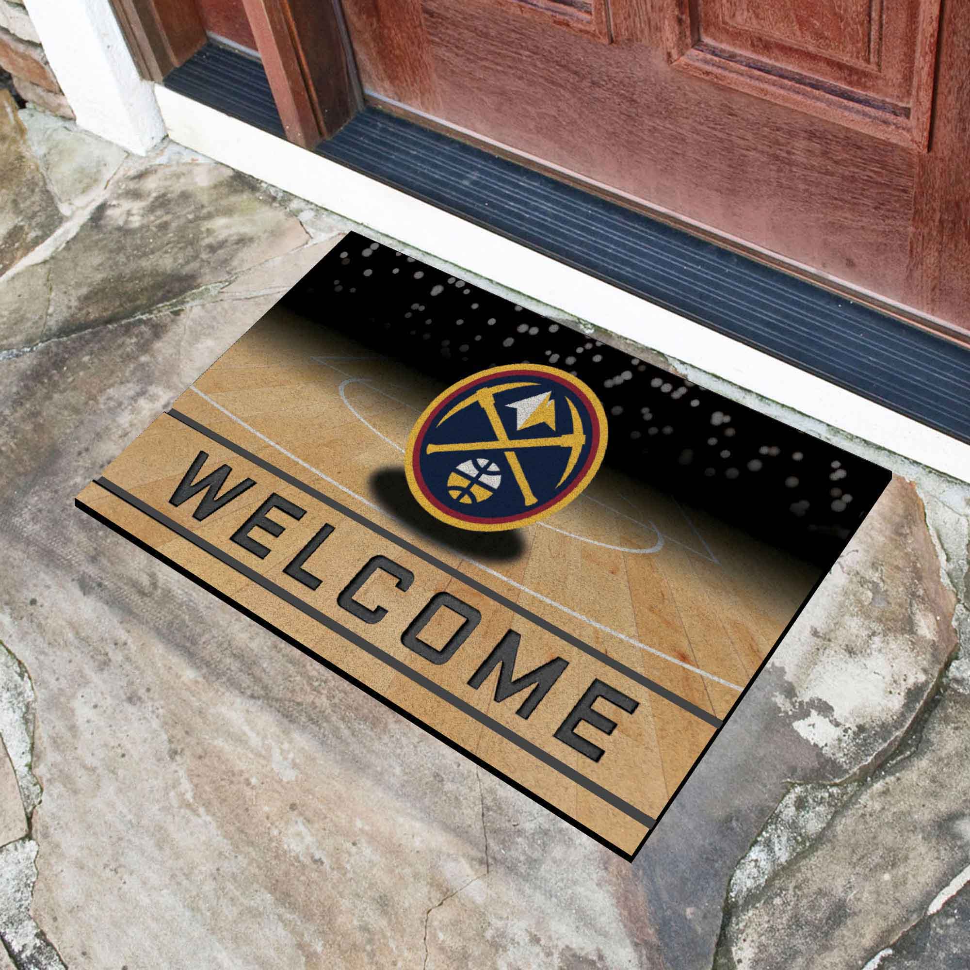 NBA - Denver Nuggets Crumb Rubber Door Mat - Sports Gifts, Sports Memorabilia, Sports Collectibles, Fan Shop