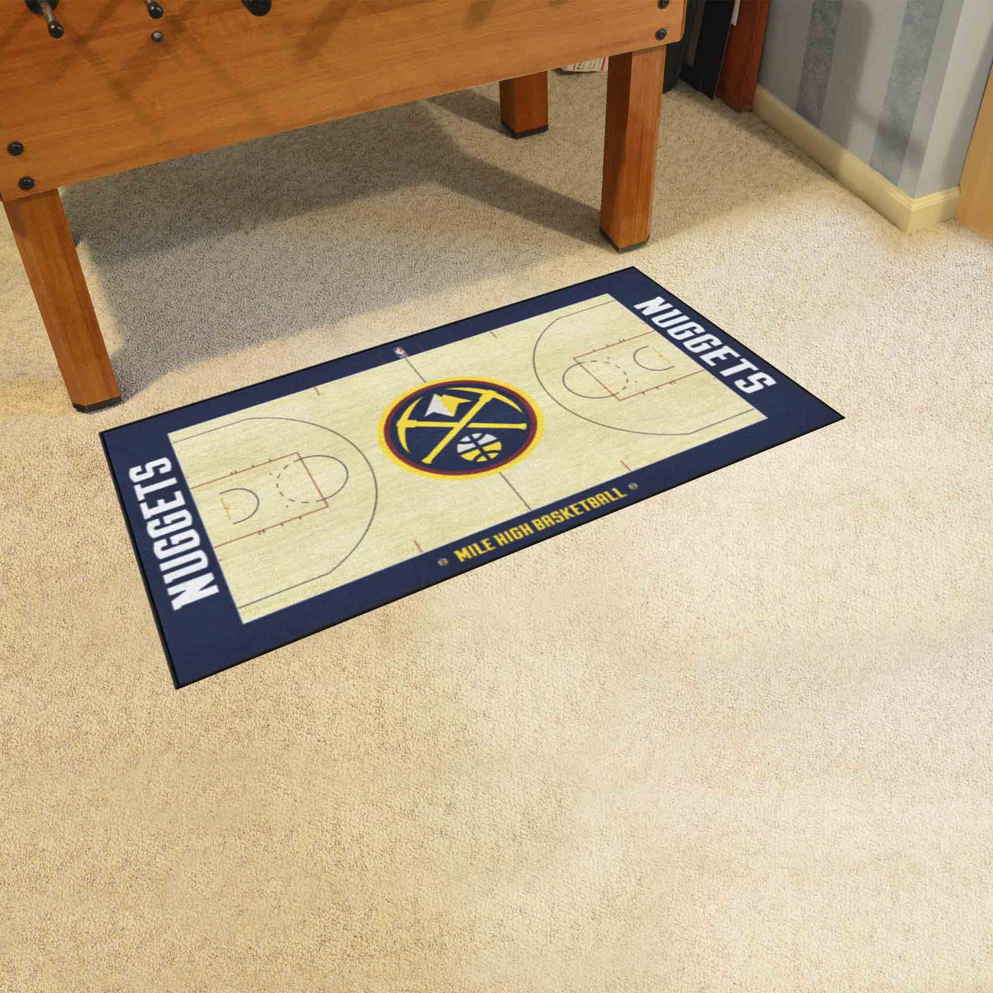 NBA - Denver Nuggets NBA Court Large Runner - Sports Gifts, Sports Memorabilia, Sports Collectibles, Fan Shop