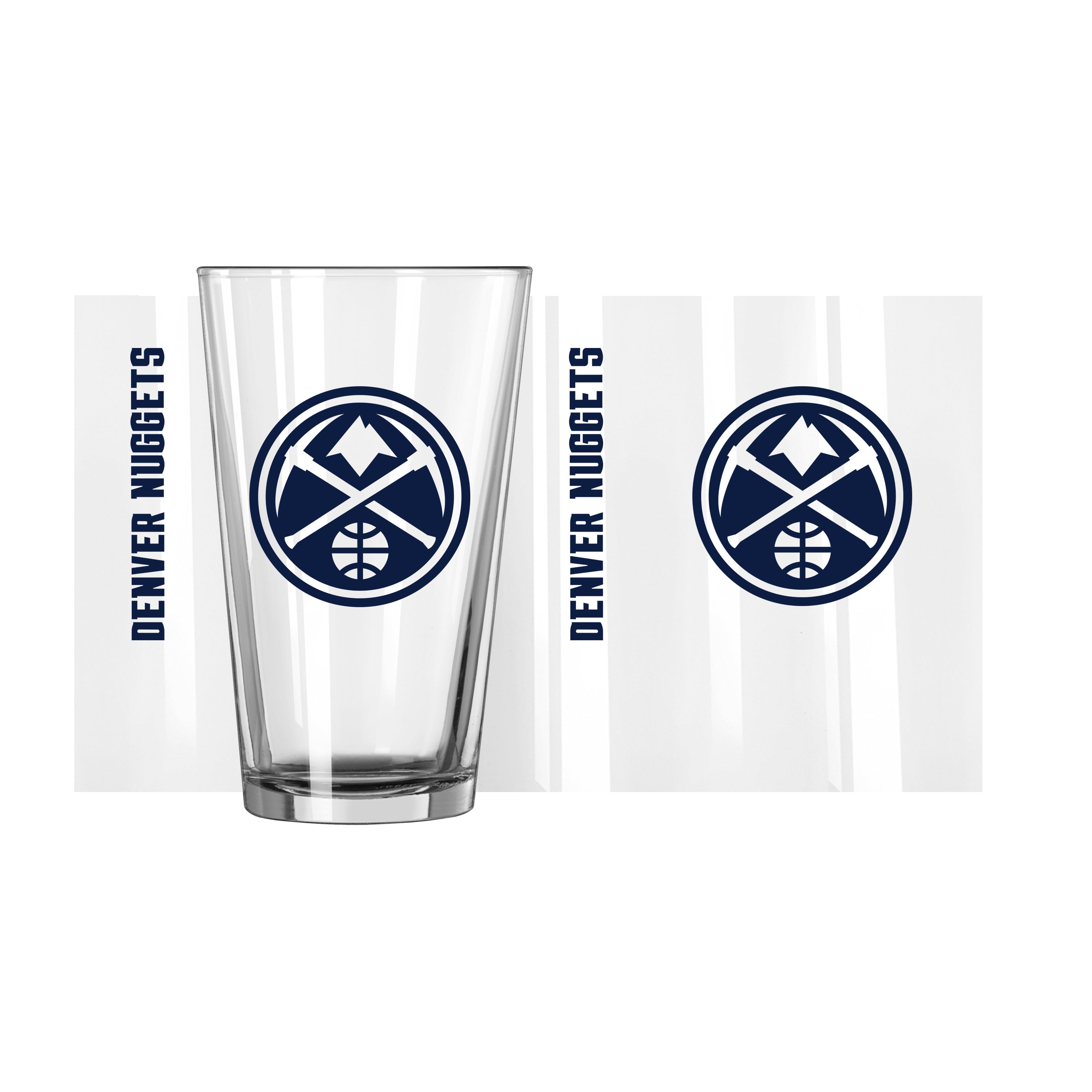 Denver Nuggets 16oz Gameday Pint Glass - Sports Gifts, Sports Memorabilia, Sports Collectibles, Fan Shop