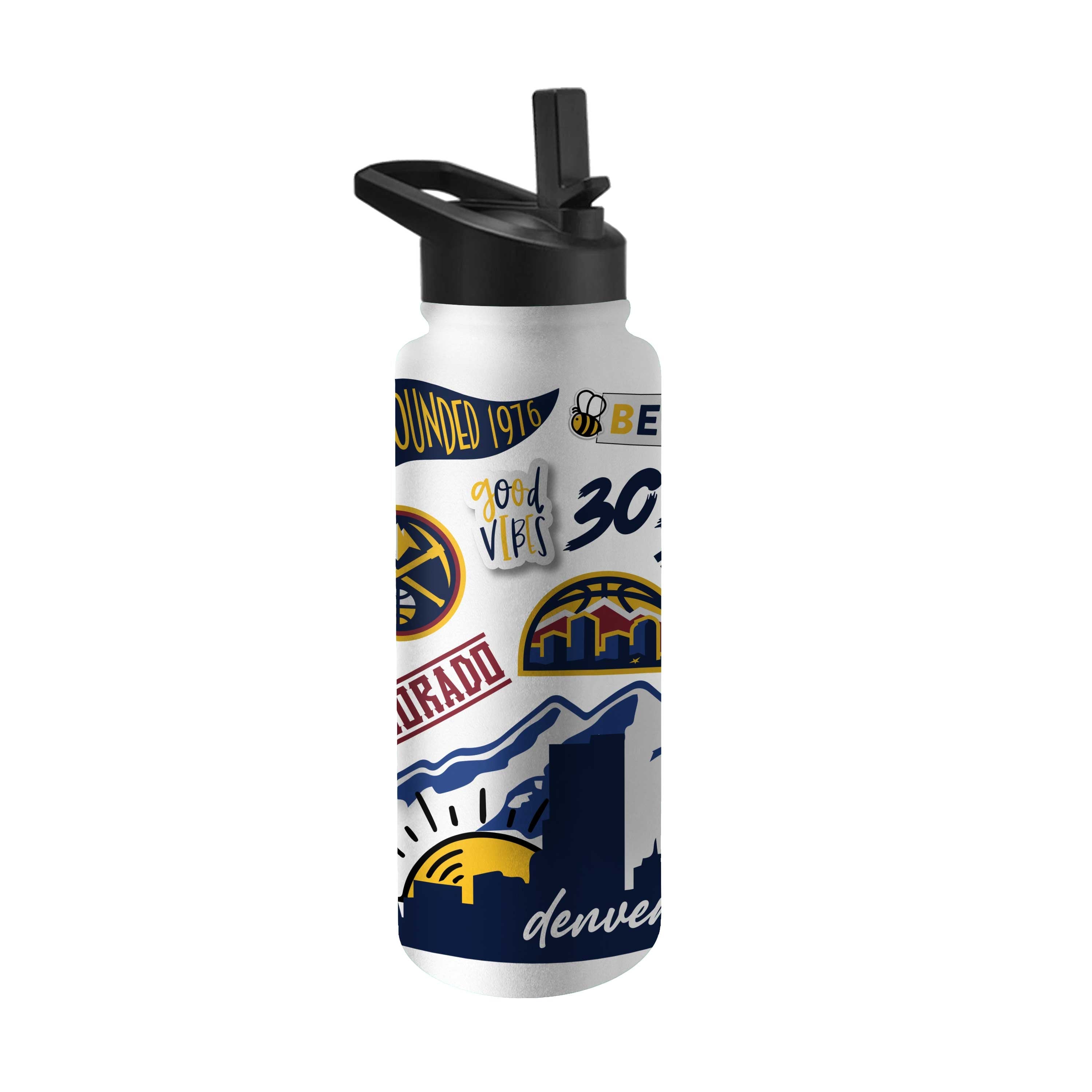 Denver Nuggets 34oz Native Quencher Bottle - Sports Gifts, Sports Memorabilia, Sports Collectibles, Fan Shop